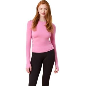 Blogilates Women's Twisty Long Sleeve Top - Pink L
